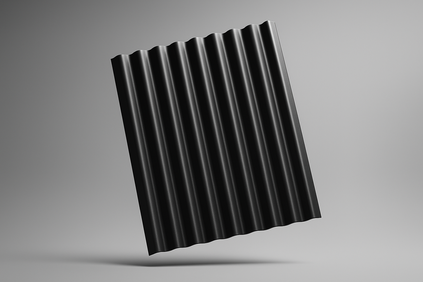 Black Corrugated Metal Siding 7/8 32"x68"