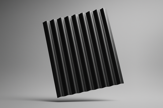 Black Corrugated Metal Siding 7/8 32"x144"