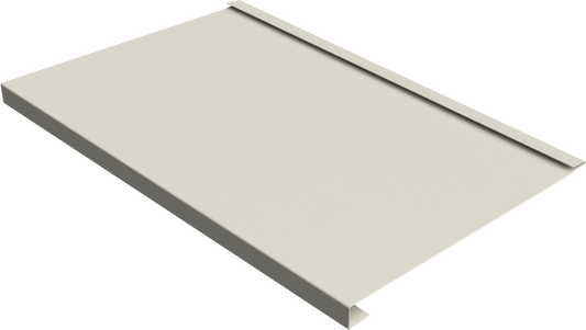 6" ShipLap metal panel profile – 3D render, view 2