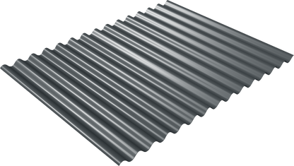 32" 7/8 Corrugated metal panel profile – 3D render, view 3