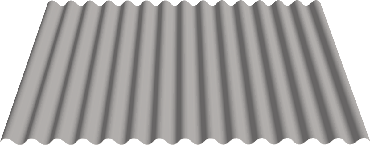 37" 7/8 Corrugated metal panel profile – 3D render