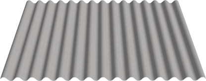 37" 7/8 Corrugated metal panel profile – 3D render