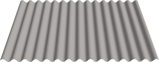 37" 7/8 Corrugated metal panel profile – 3D render