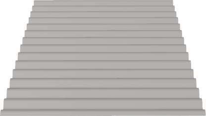 37" 7/8 Corrugated metal panel profile – 3D render, view 2