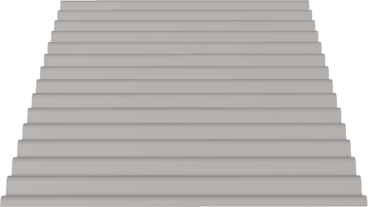 37" 7/8 Corrugated metal panel profile – 3D render, view 2