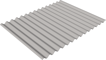 37" 7/8 Corrugated metal panel profile – 3D render, view 3