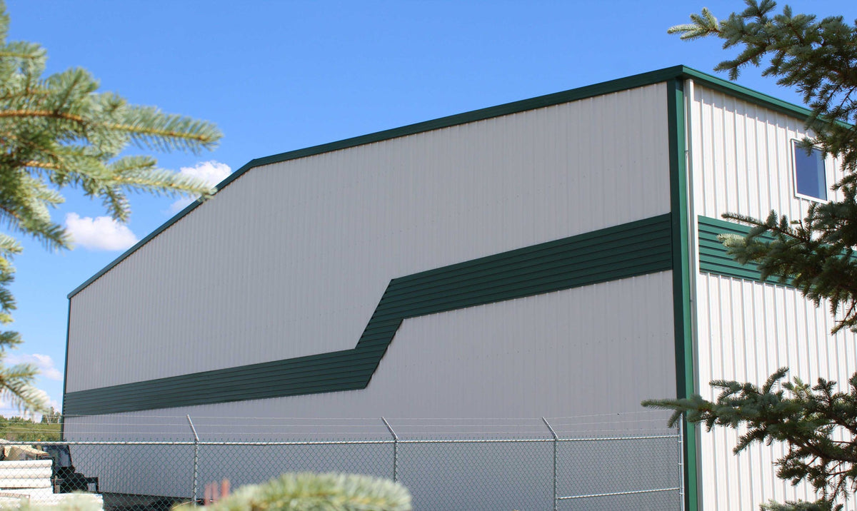 Box Rib Panels (36" Coverage) steel panels on a building