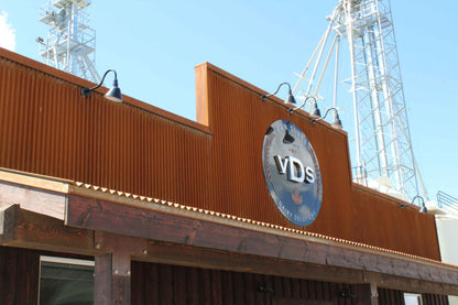 37" 7/8 Corrugated steel panels on a building