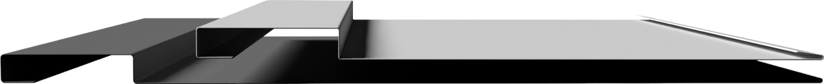 Board & Batten 13-1/2" metal panel profile – 3D render, view 2