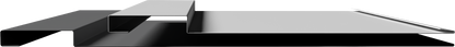 Board & Batten 13-1/2" metal panel profile – 3D render, view 2