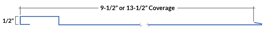 Board & Batten 9-1/2" profile dimensions line drawing
