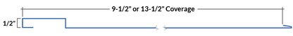 Board & Batten 9-1/2" profile dimensions line drawing