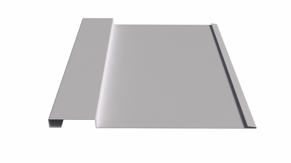 Board & Batten 9-1/2" metal panel profile – 3D render, view 2