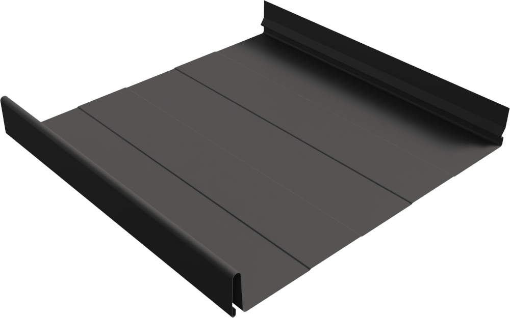 Elevate 1.5 Cliploc 7.375" metal panel profile – 3D render, view 2