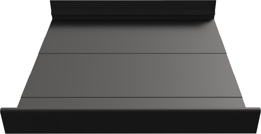 Elevate 1.5 Cliploc 7.375" metal panel profile – 3D render, view 3