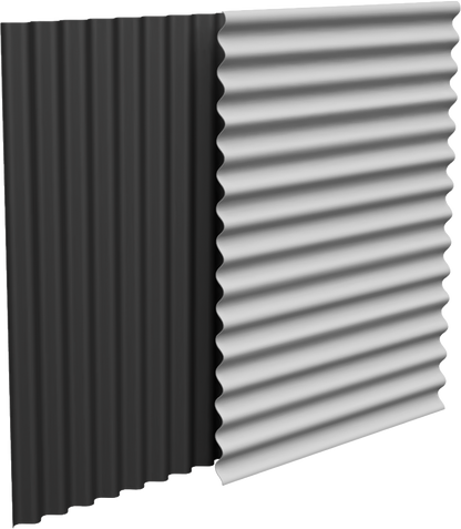 32" 7/8 Corrugated metal panel profile – 3D render, view 4