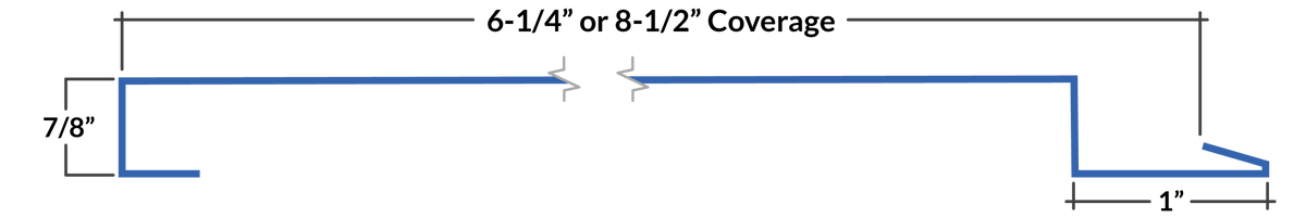 Forma Plank 6-1/4" profile dimensions line drawing