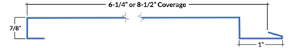 Forma Plank 8-1/2" profile dimensions line drawing
