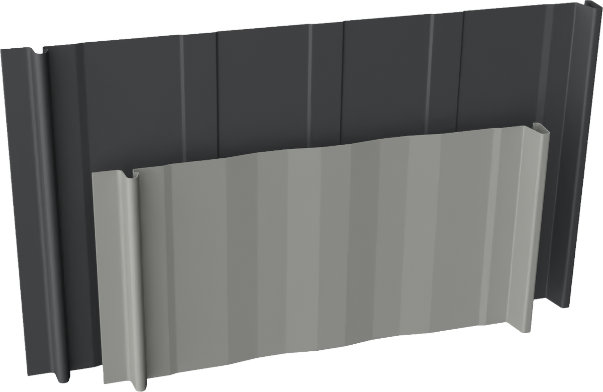 FormaLoc 12 metal panel profile – 3D render, view 4