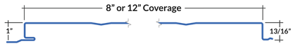 Elevate Interloc8 / Interloc75 profile dimensions line drawing
