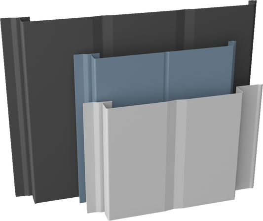Elevate Interloc8 / Interloc75 metal panel profile – 3D render