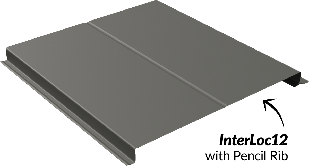 Elevate 12" Series metal panel profile – 3D render