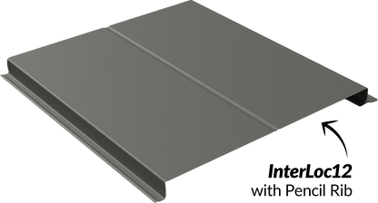 Elevate 12" Series metal panel profile – 3D render
