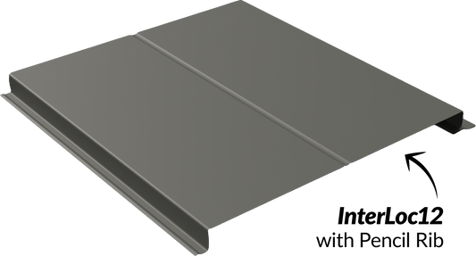 Elevate 12" Series metal panel profile – 3D render