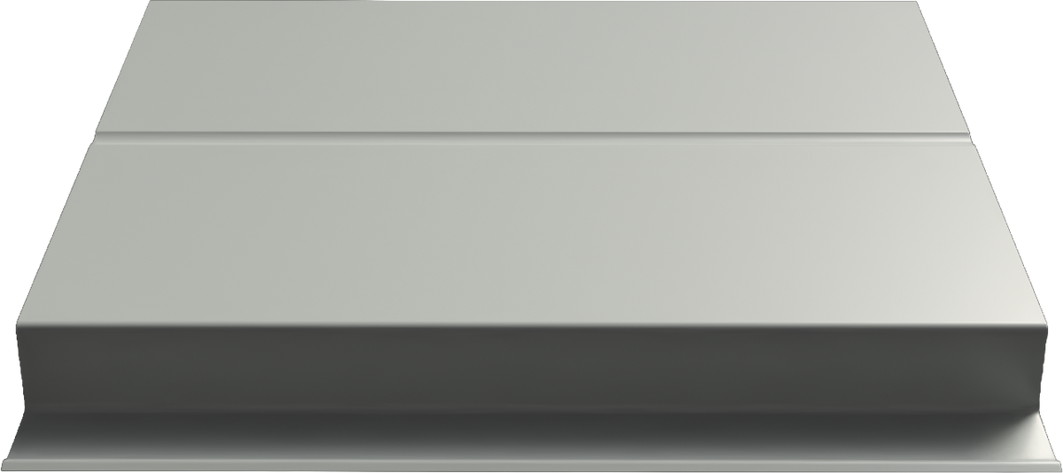 Elevate 16" Series metal panel profile – 3D render, view 3