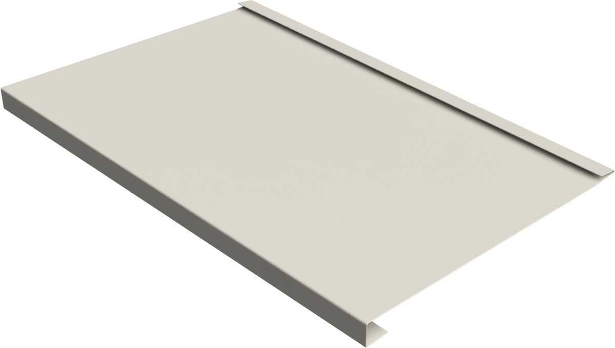 6" ShipLap metal panel profile – 3D render, view 2