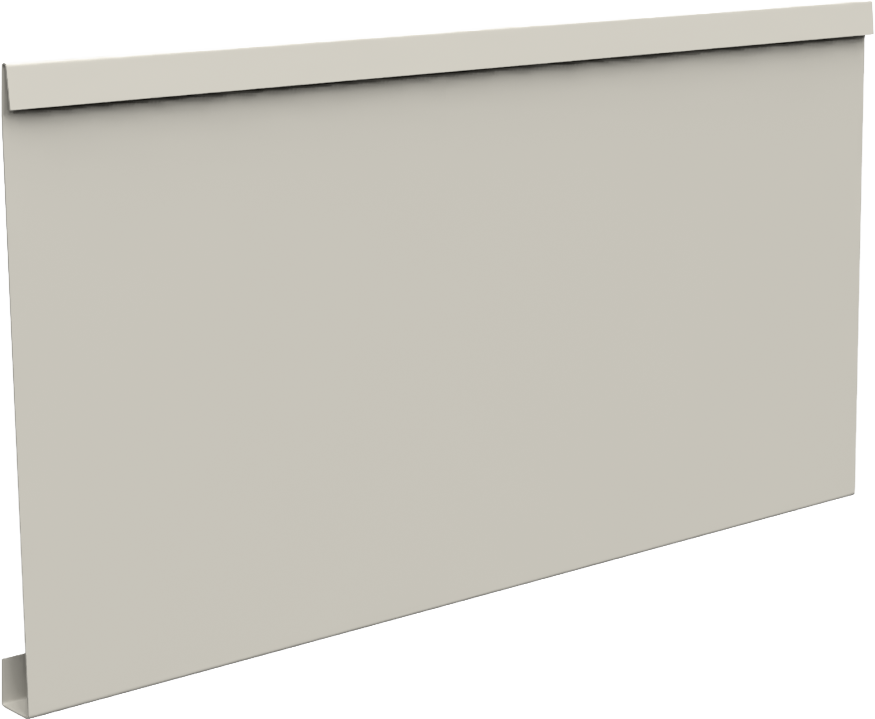 6" ShipLap metal panel profile – 3D render, view 4