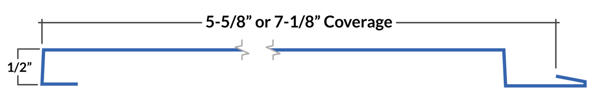 Slimline Narrow 5-5/8" profile dimensions line drawing
