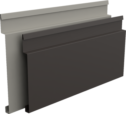 Slimline Wide 7-1/8" metal panel profile – 3D render, view 4
