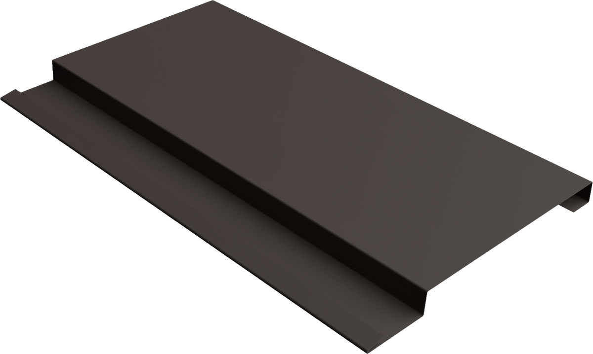 Slimline Wide 7-1/8" metal panel profile – 3D render, view 2